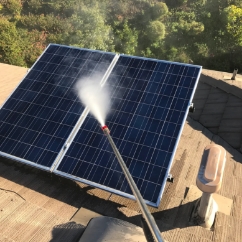 Solar panel cleaning